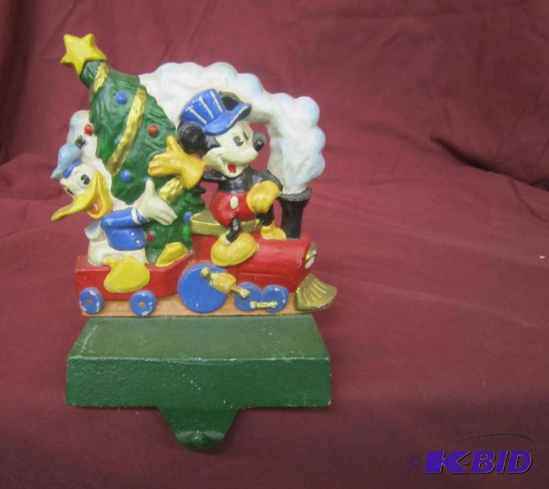 Collectible Mickey Mouse  Donald Duck Train Stocking Holder Midweest of Cannon Falls