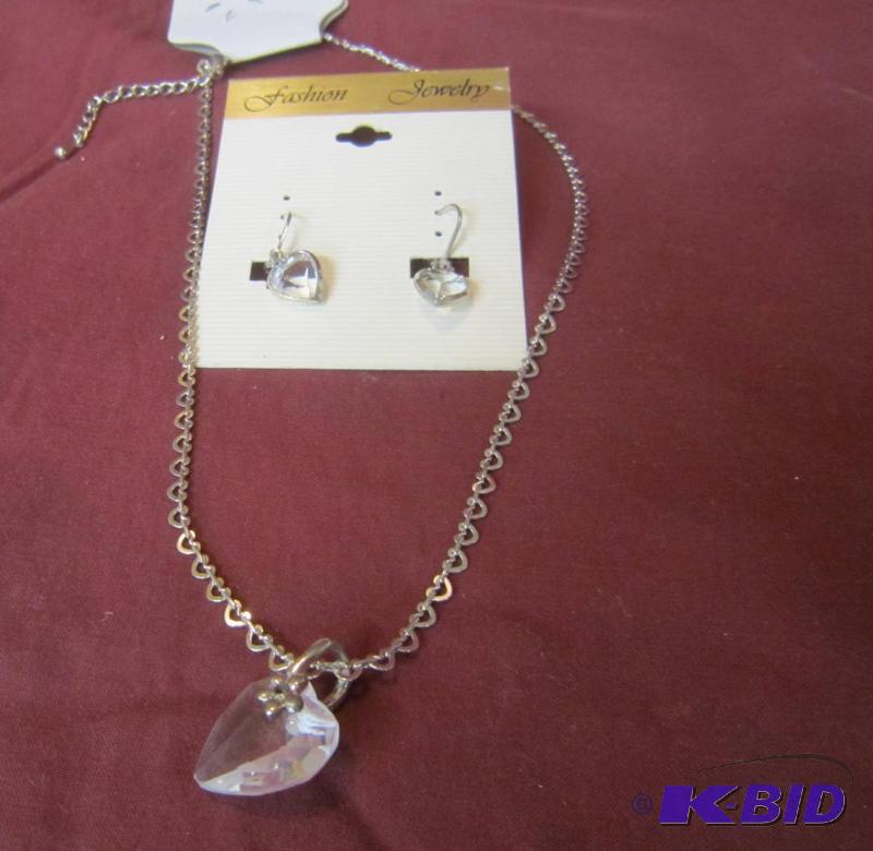 Necklace and Earrings - Heart