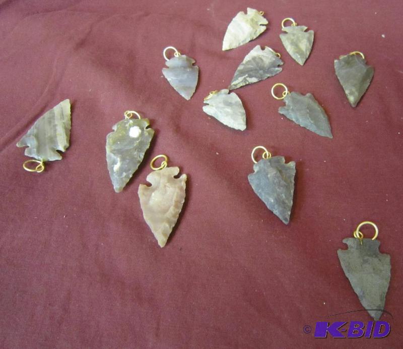 NEW  12 Indain Arrowheads for Pendants