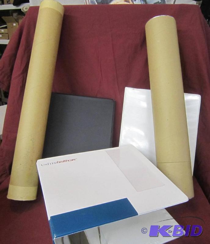 2 Shipping Tubes, 3 - 3 Ring Binders