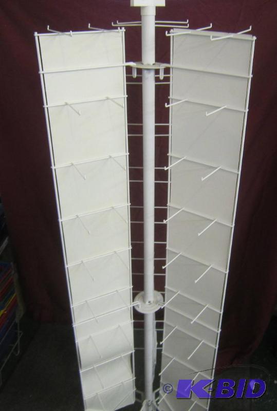 White Metal Spin Rack - Great for Displaying Ornaments, Jewelry andor Keychains