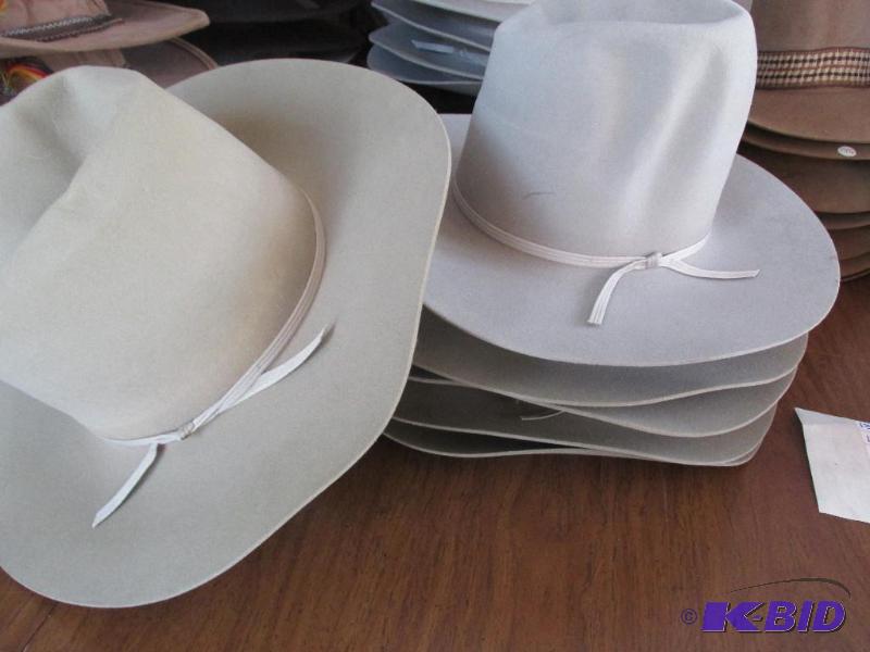 lot 131 image: 6 WESTERN HATS