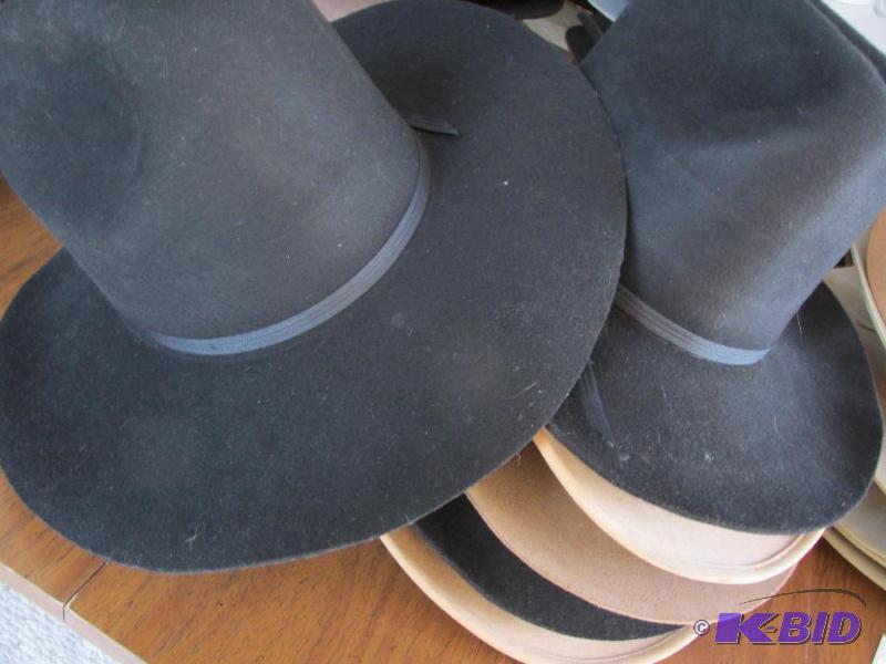 lot 133 image: 6 Western Hats -- all -- size 7