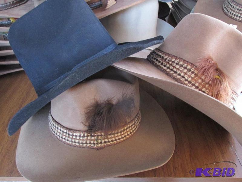 lot 137 image: 3 Western Hats - sizes 7, 7 14, 7 18