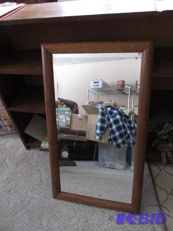 lot 21 image: Large Beveled Glass Mirror