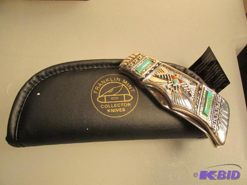 lot 210 image: Absolutely Gorgeous Franklin Mint Knife with Thunderbird