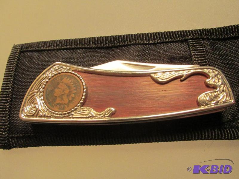 lot 222 image: Collectible Knife - Indian Head Penny