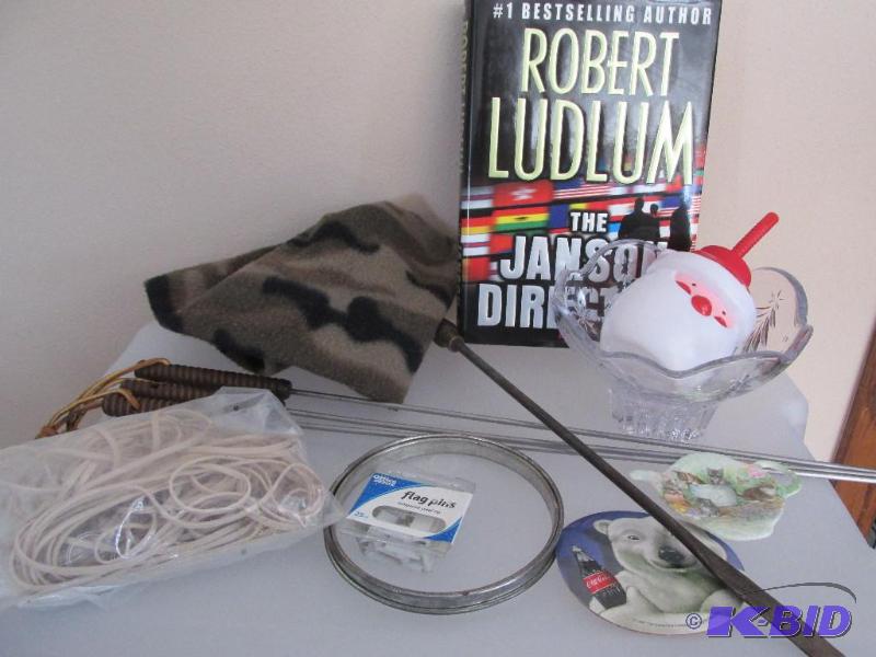 lot 243 image: Great BOOK - Camo Hat - 3 Hot Dog Sticks - and more