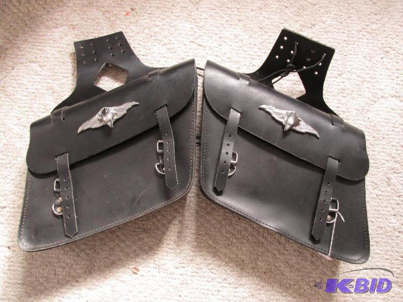 lot 48 image: Motor Cycle Bags - Heavy Duty Leather