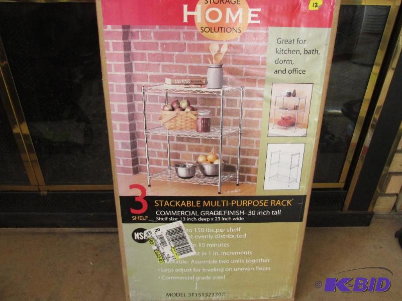 lot 57 image: 3 Shelf Rack - NSF - New Unopened Box