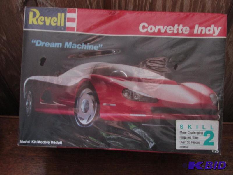 lot 65 image: 1989 Revell Corvette Indy Model - New in Box
