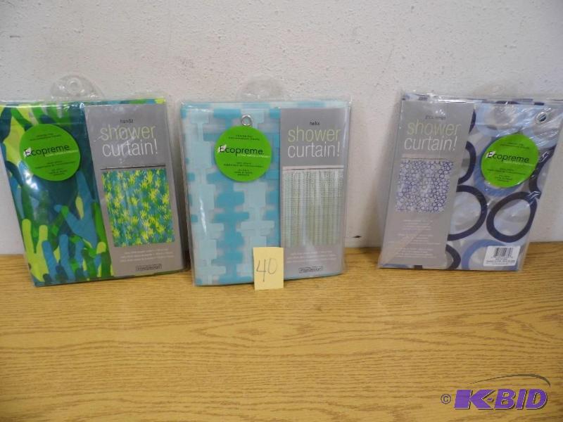 lot 40 image: 3 New Shower Curtains