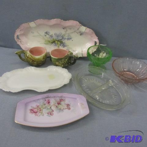 lot 125 image: Depression Glass, Fancy China