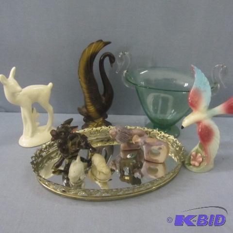 lot 179 image: Mirror Tray, Animal Figures