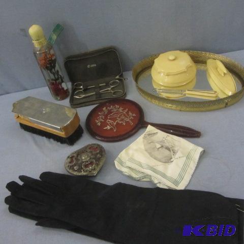 lot 205 image: Bakelite, Silk Hankie