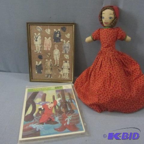 lot 216 image: Storytelling Doll, Paper, Puzzles