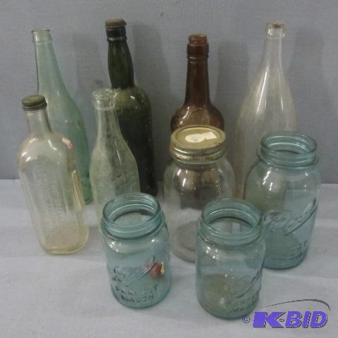 lot 228 image: Blue Jars, Bottles