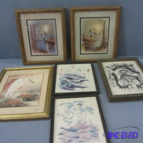 lot 257 image: Wildlife Theme Framed Art