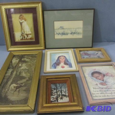 lot 260 image: Vintage Framed Art