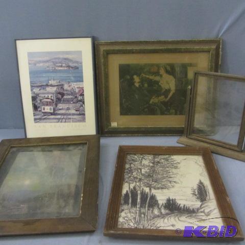 lot 264 image: Vintage Framed Art