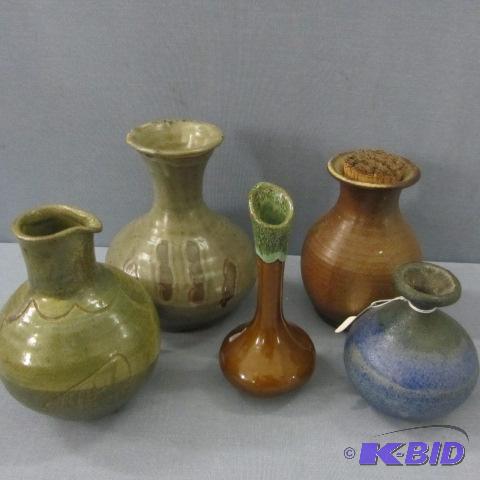 lot 36 image: Hand Thrown Pottery Vases