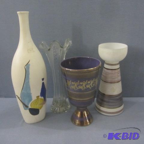 lot 61 image: Pottery & Glass Vases