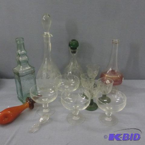lot 65 image: Decanters And Glasses