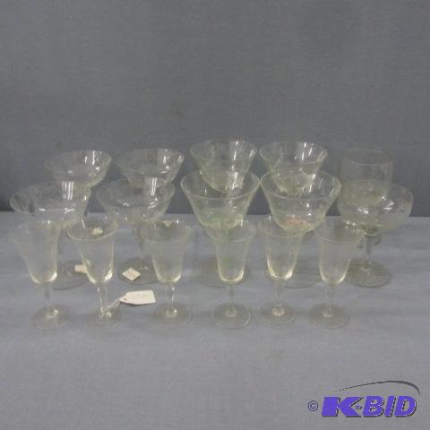 lot 67 image: Fancy Stemware