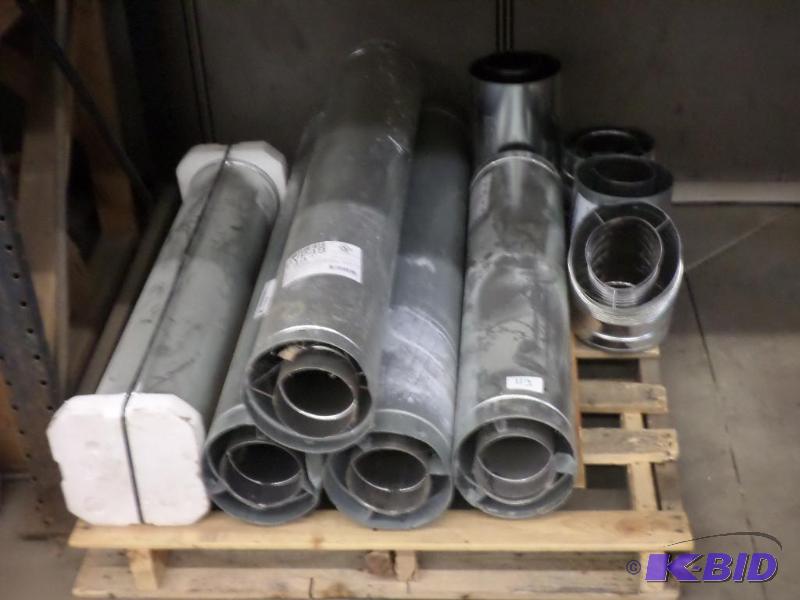 lot 113 image: Pallet Of Direct Vent 5" Overlap Stove P...
