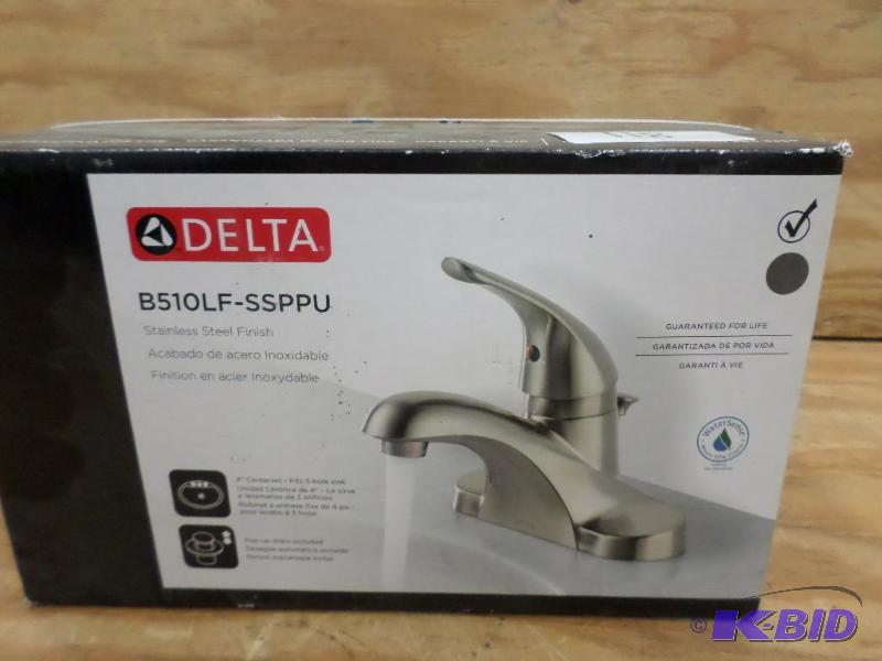 lot 118 image: Delta Stainless Steel Sink Faucet...