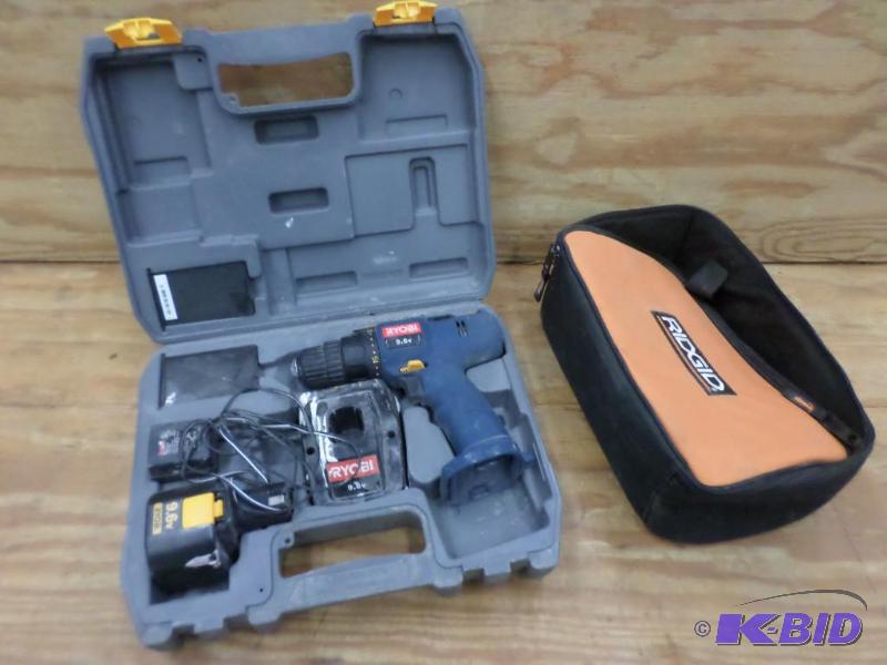 lot 119 image: (1) Ryobi Cordless Drill Set & (1) Ridgid...