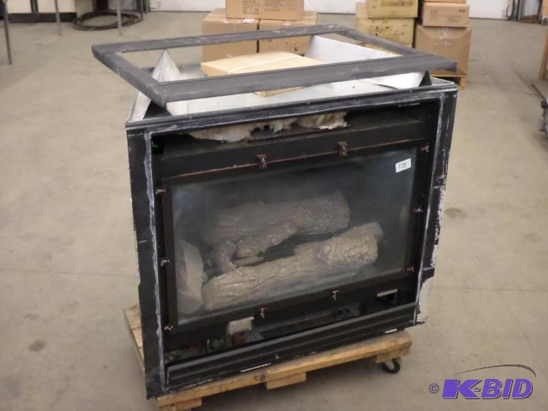 lot 138 image: Natural Gas Fireplace Insert With Glass Front...