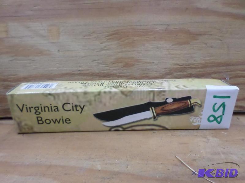 lot 158 image: Frost Cutlery Virginia City Bowie Knife, New...