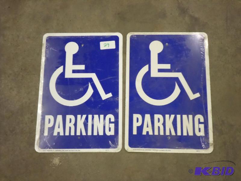 lot 29 image: (2) Unused Handicap Parking Signs...