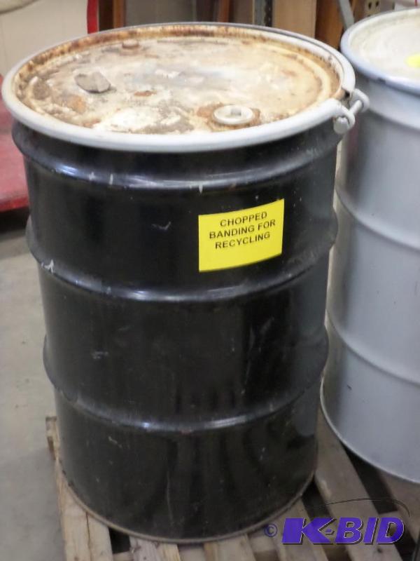 lot 37 image: 55-Gallon Steel Barrel With Removable Lid...
