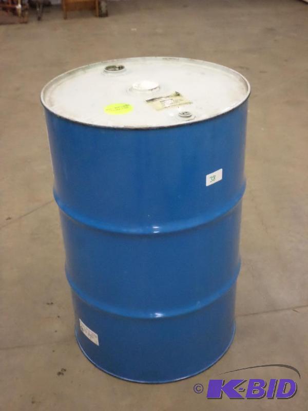lot 38 image: 55-Gallon Sealed Lid Steel Barrel...