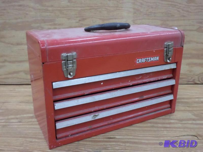lot 53 image: Craftsman Benchtop Steel Toolbox...