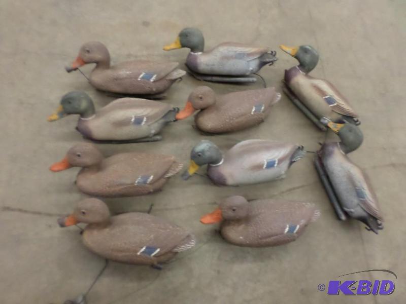 lot 84 image: (10) Floating Magnum Amllard Duck Decoys...