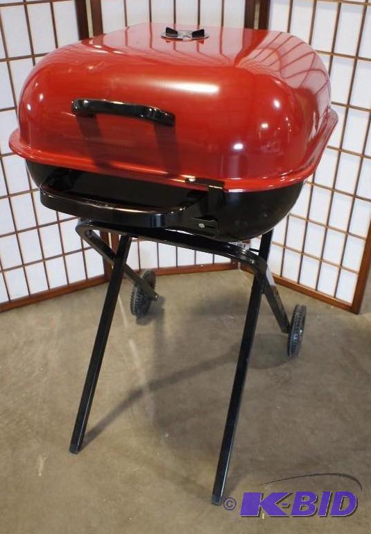 lot 4 image: Aussie Charcoal Walk-A-Bout Portable Grill - ...