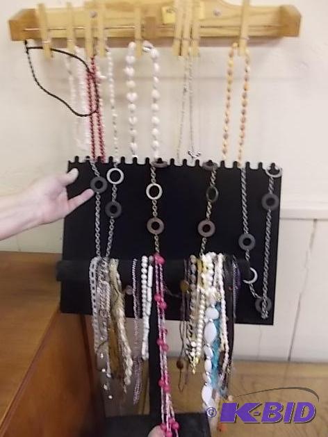 Variety Of Necklaces &amp 3-Display Stands...