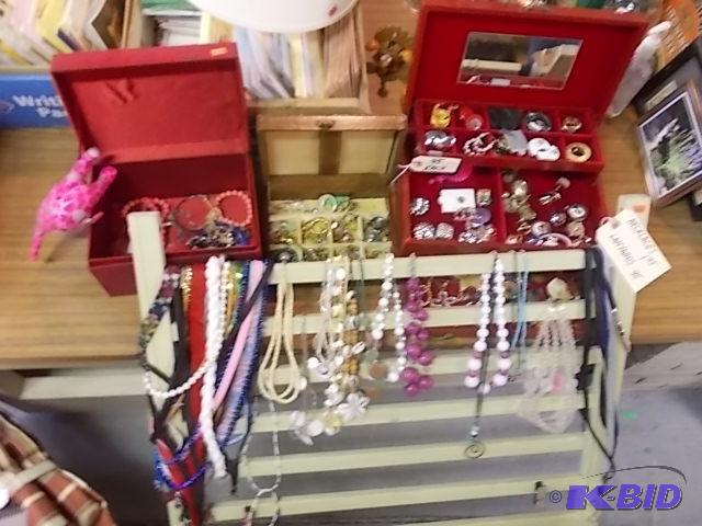 Assorted Necklaces On Rack,&nbsp 3-Jewelry B...