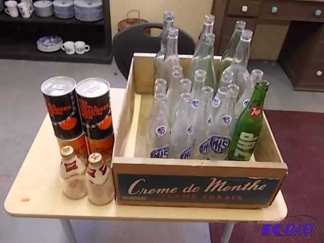 Crate Of Old Bottles &amp Anoka Cans...