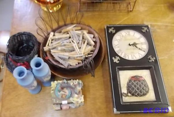 Wire Chicken, Clothes Pins,&nbsp Clock, Misc...