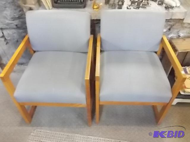 2-Wood Frame Chairs...