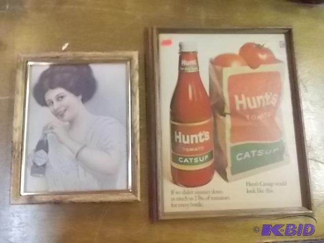 2-Framed Ads &nbspCoca-Cola &amp Hunts...