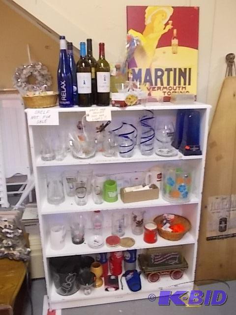 Large Lot Of Bar Related Glassware, Decor, P...