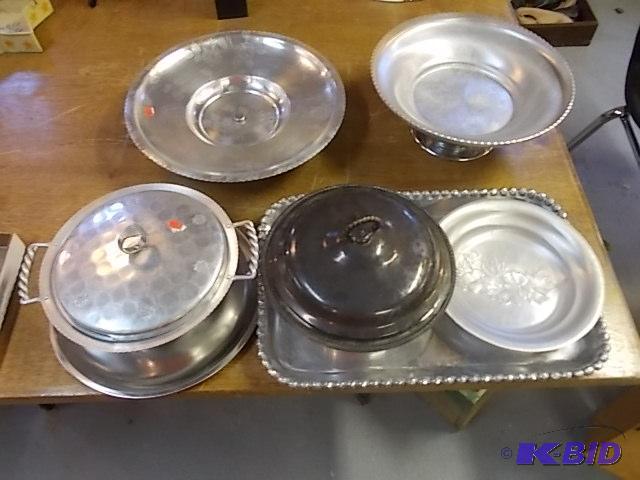 Large Lot Of Aluminum, Silverplate, Other Ser...