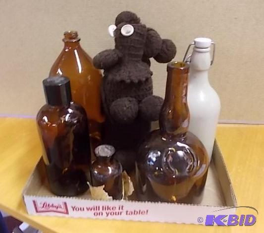 Collection Of Old Brown Bottles...