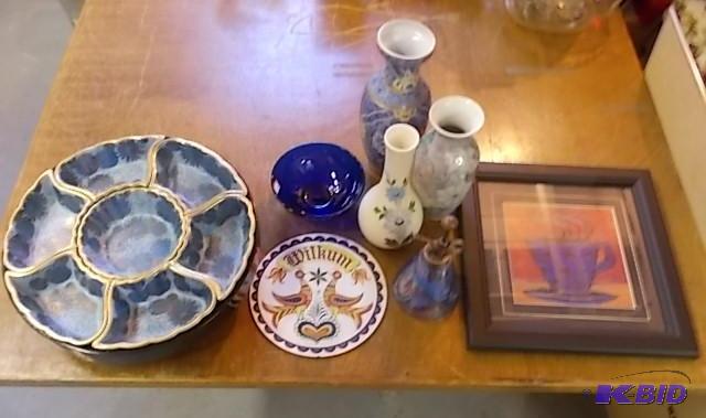 Gold Rim Lazy Susan Server,&nbsp Vases, Othe...