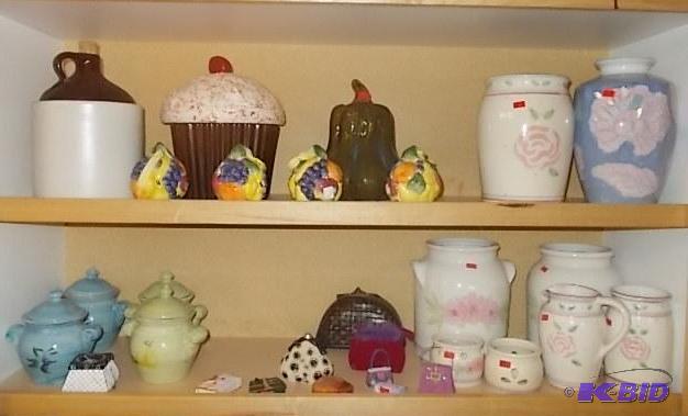 Contents On 2-Shelves Cookie Jars, Canisters,...